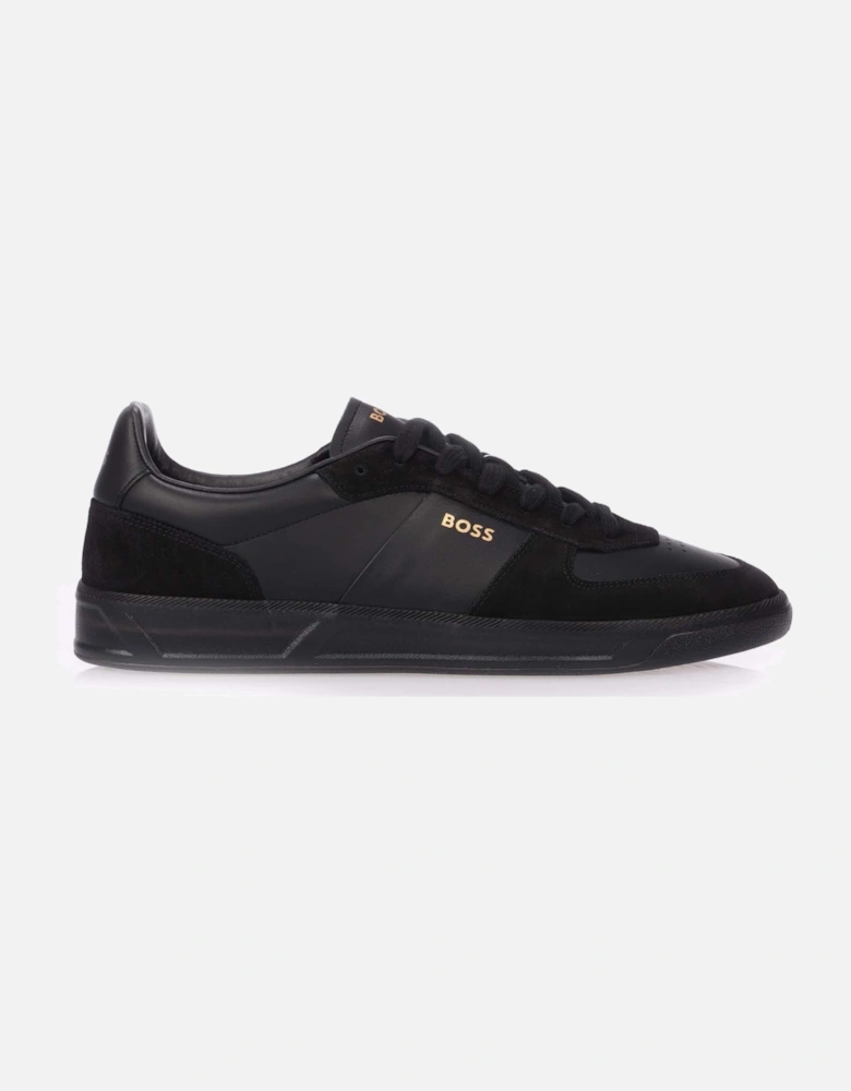 Foil Print Branding Leather-Suede Trainers