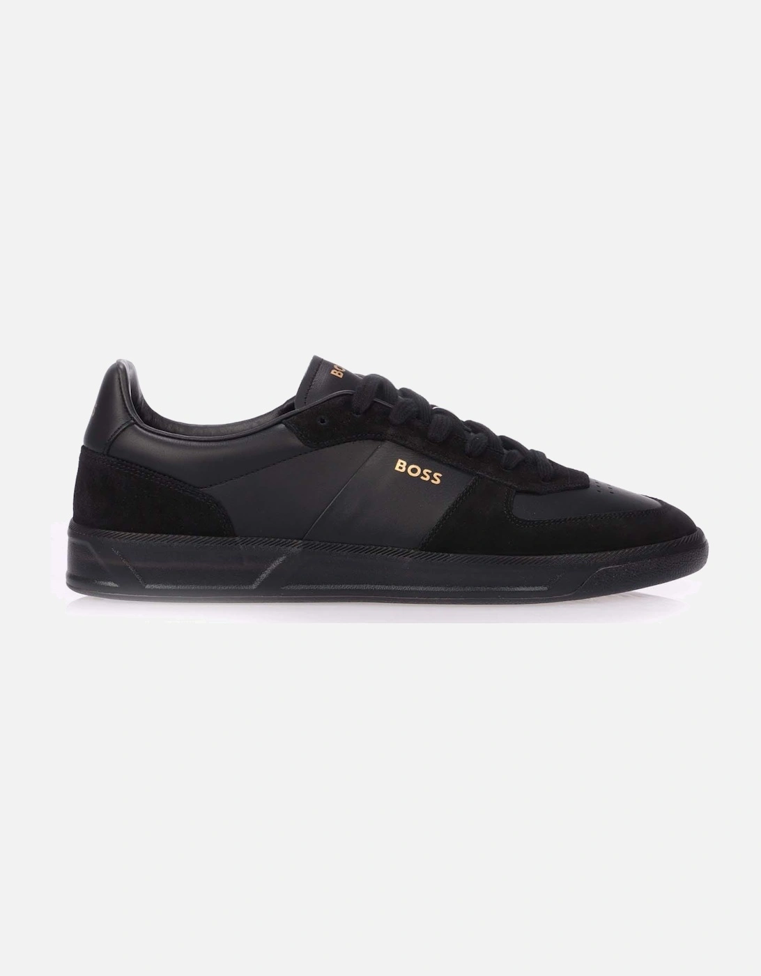 Foil Print Branding Leather-Suede Trainers, 7 of 6