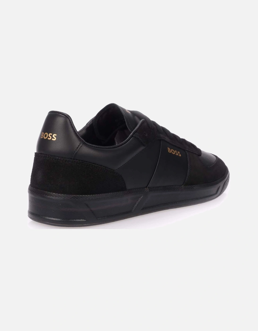 Foil Print Branding Leather-Suede Trainers