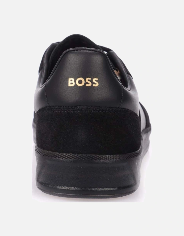 Foil Print Branding Leather-Suede Trainers