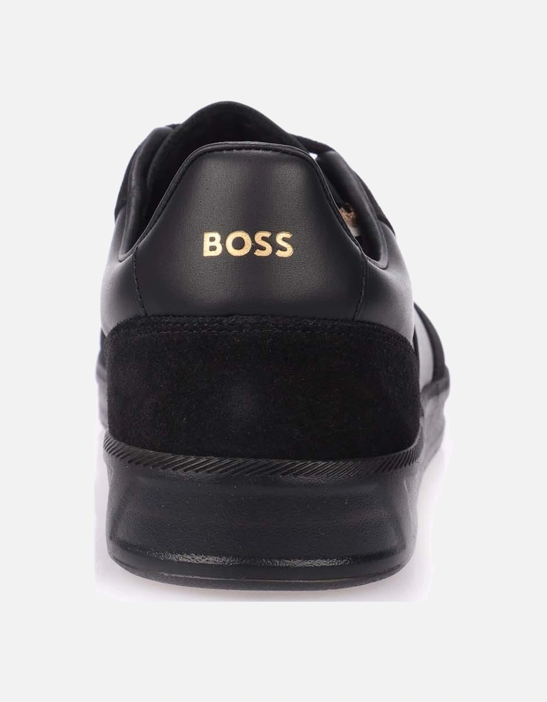 Foil Print Branding Leather-Suede Trainers