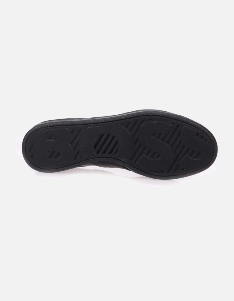 Foil Print Branding Leather-Suede Trainers