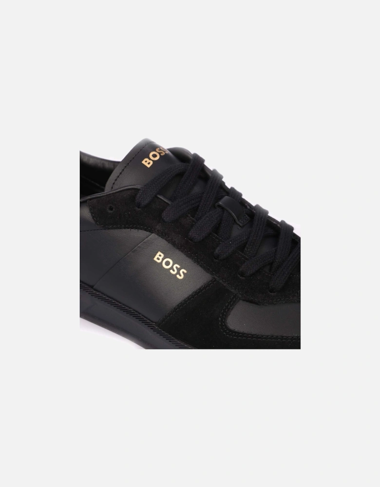 Foil Print Branding Leather-Suede Trainers