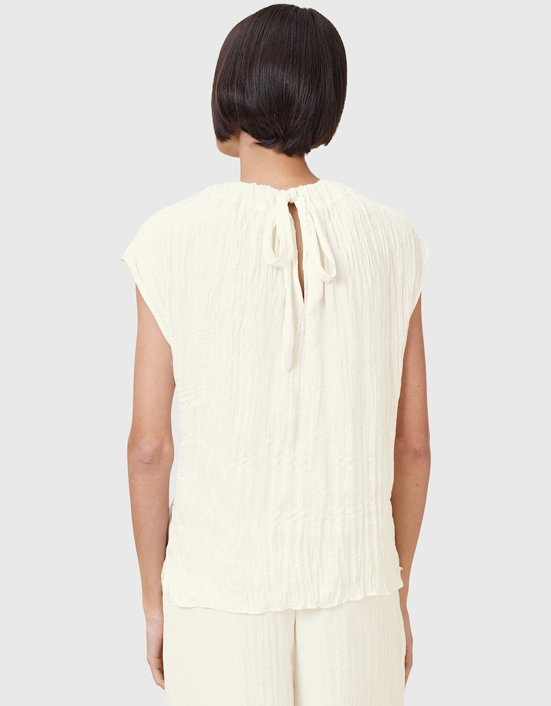 Trisha Crinkle Top - White