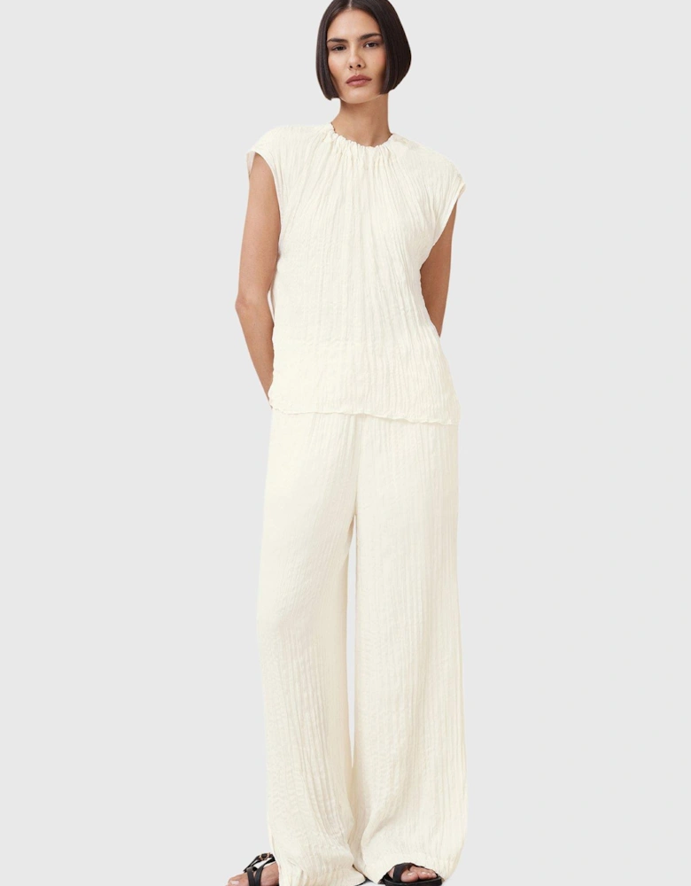 Trisha Crinkle Top - White