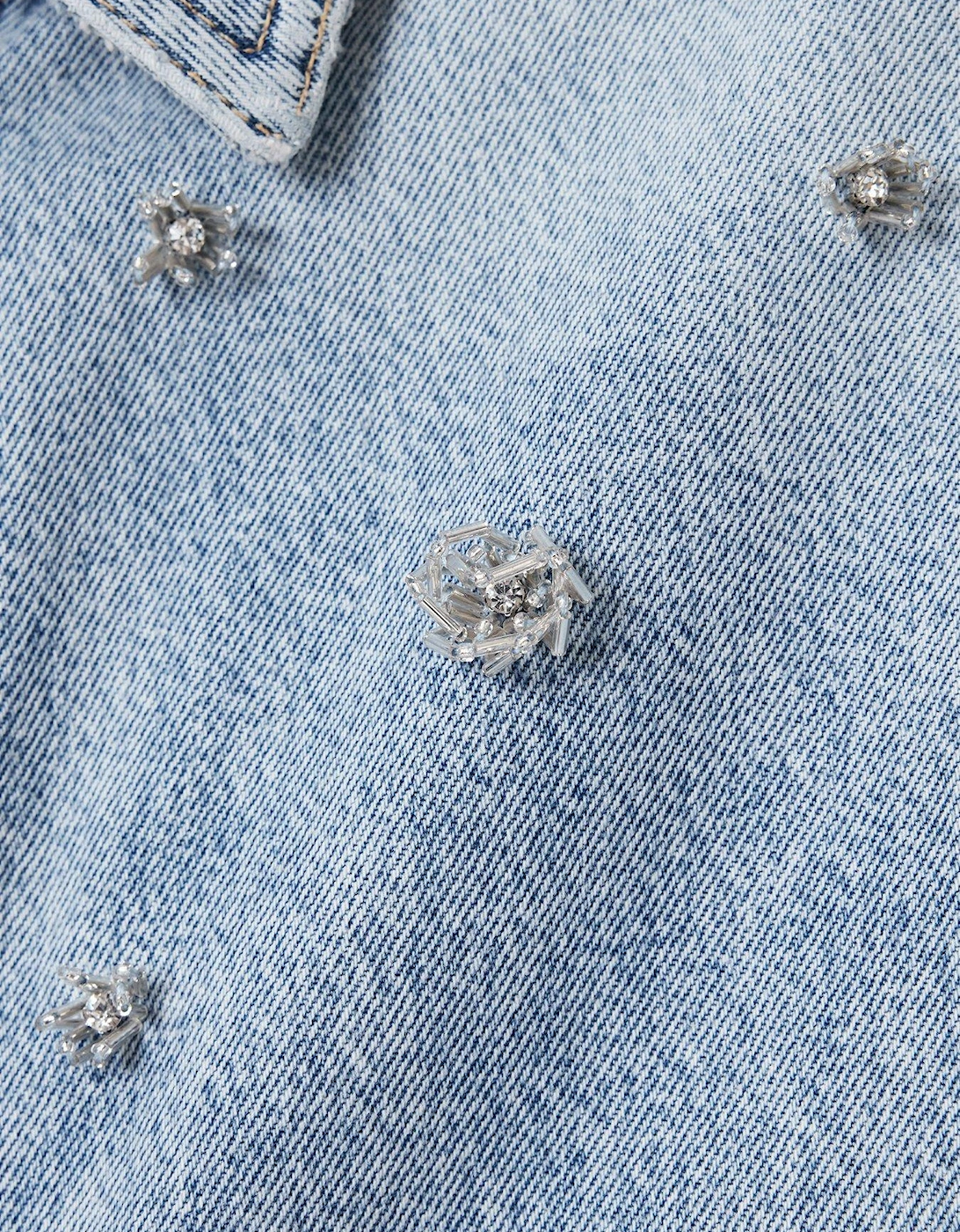 Hettie Embellished Shacket - Blue