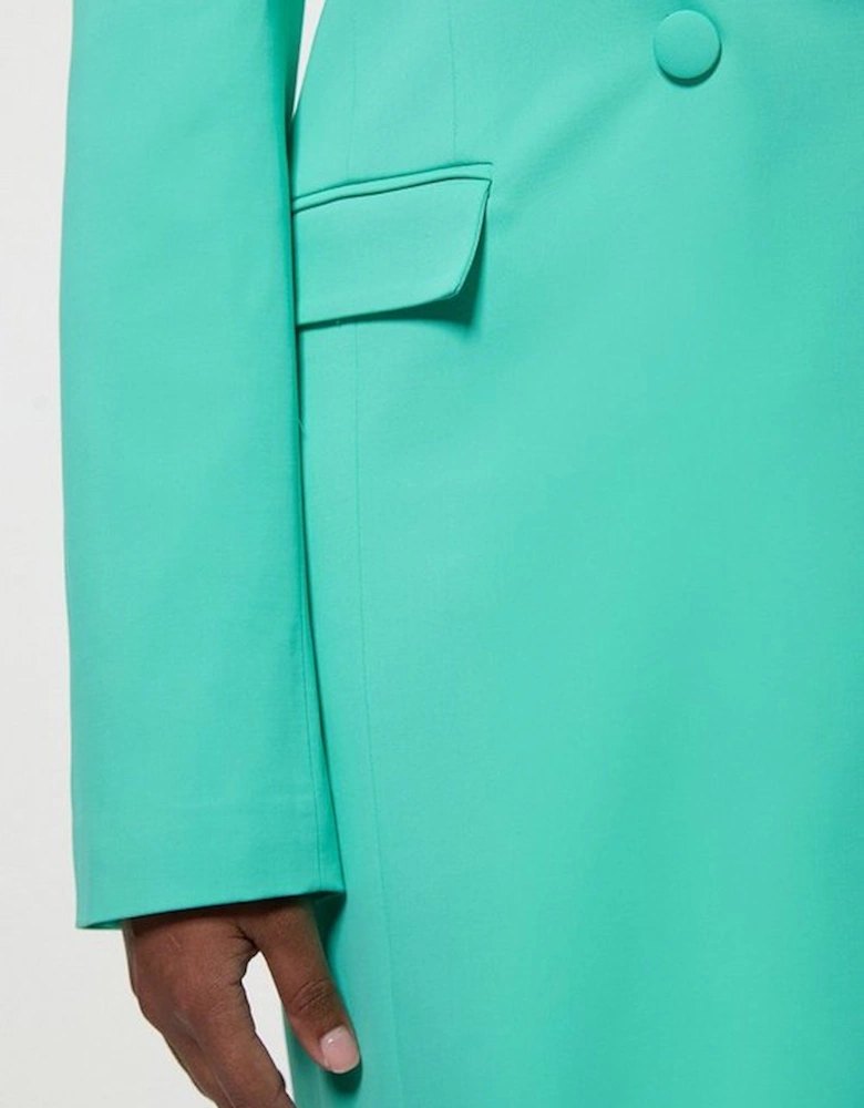 Plus Size Polished Tailored Double Breasted Sinch Detail Blazer Mini Dress