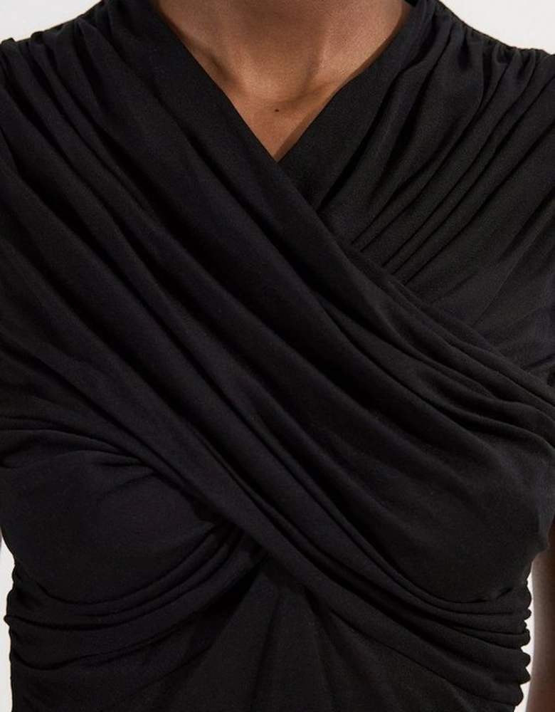 Premium Tencel Jersey Wrap Detail Top