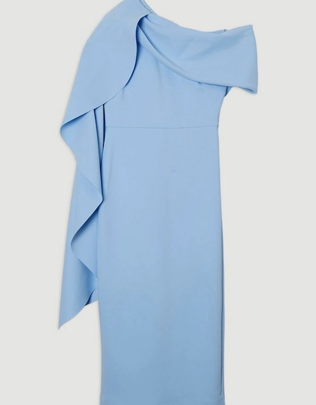 Scuba Drama Shoulder Detail Woven Midi Dress
