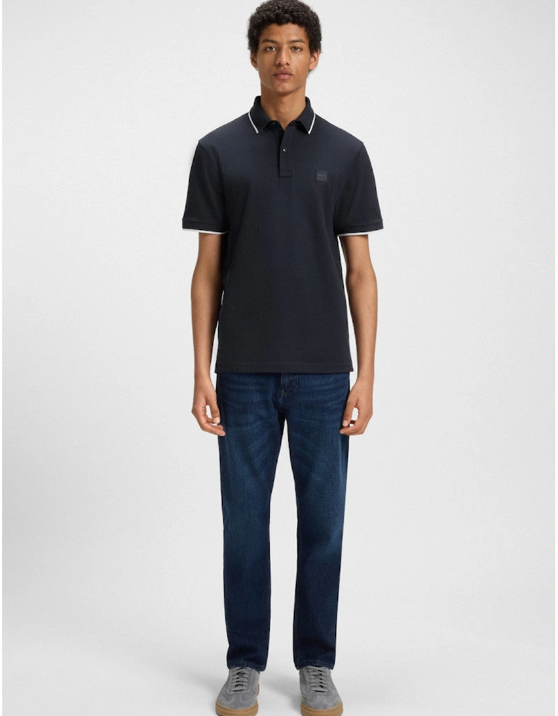BOSS Orange Passertip Polo Shirt S2-25 404 Dk Blue