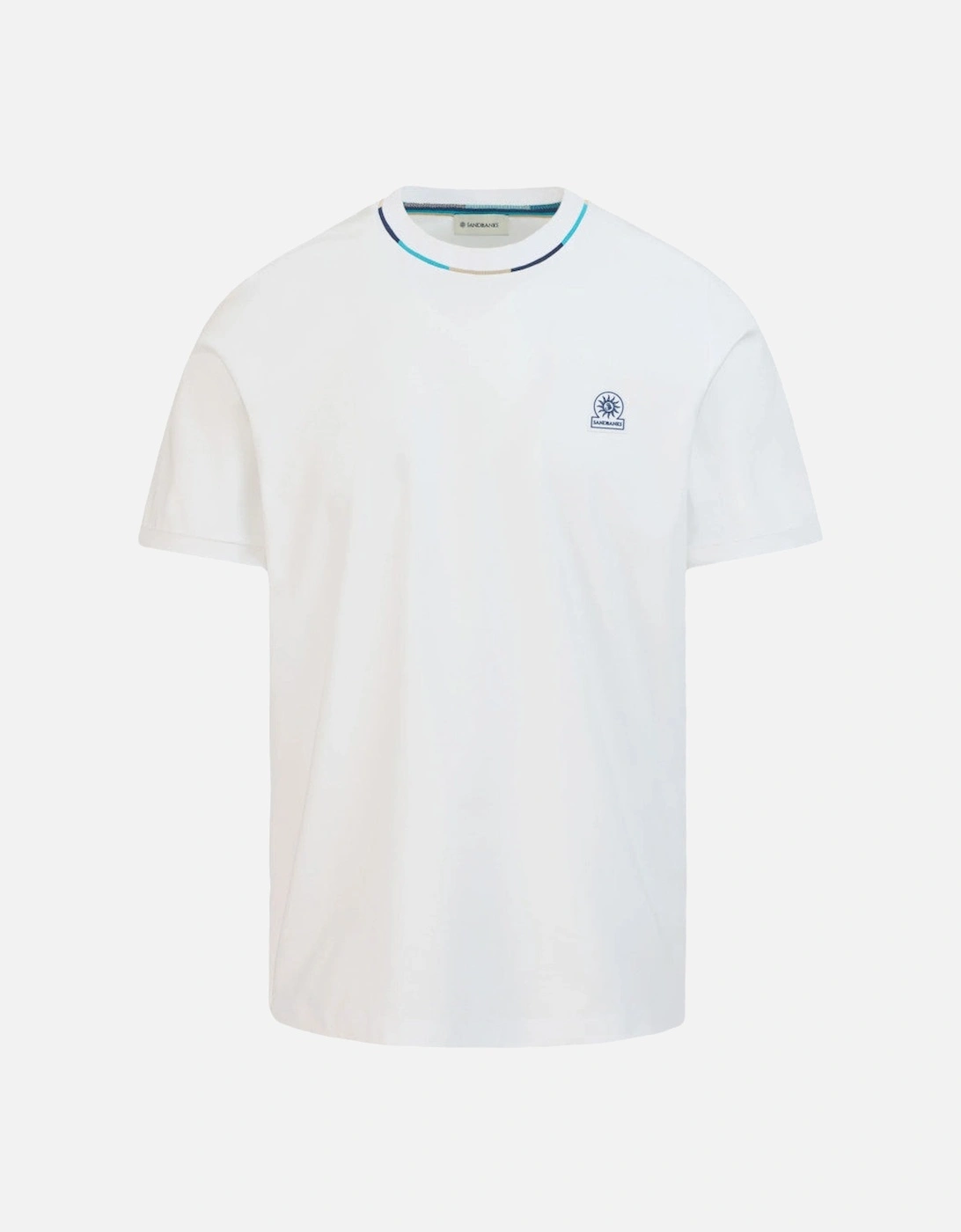 Tri-Col Neck T-Shirt White, 2 of 1