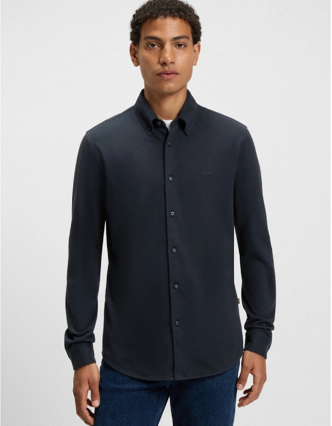 BOSS Orange Myjersey_M Shirt 404 Dk Blue