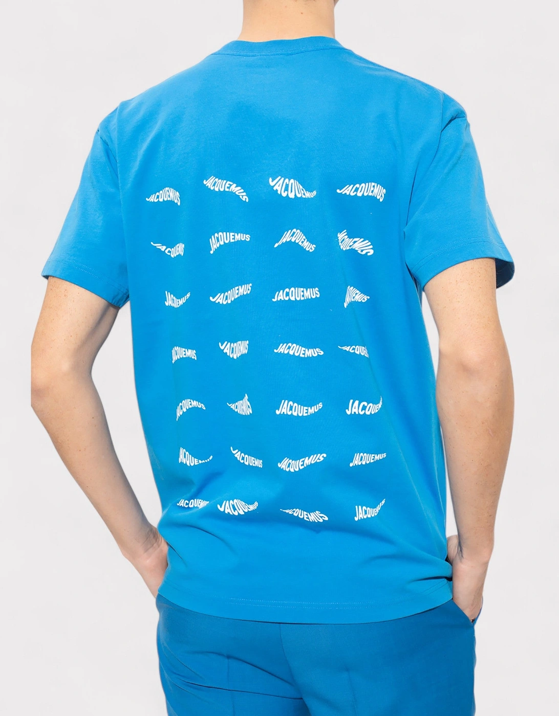 Le T-Shirt Vague Print Logo Wave Blue