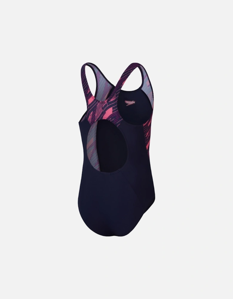Girls Hyperboom Splice Muscleback One Piece Swimsuit