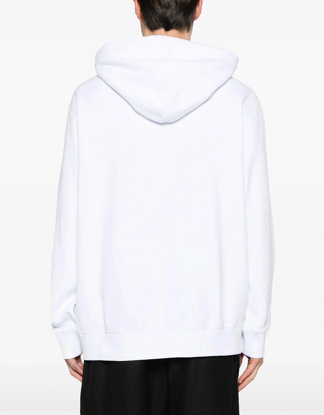 Paris Loose Fit Logo Hoodie in White
