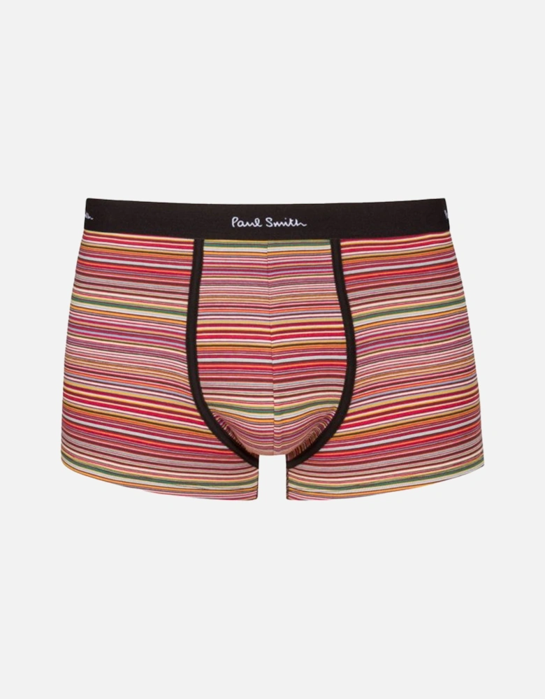 3-Pack Multi-Stripe & Solid Boxer Trunks, Black/White/Multi