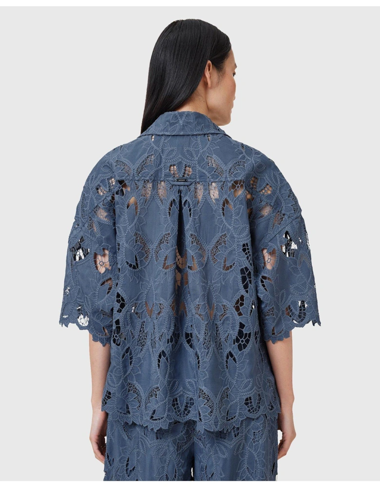 Charli Embroidered Shirt - Light Blue
