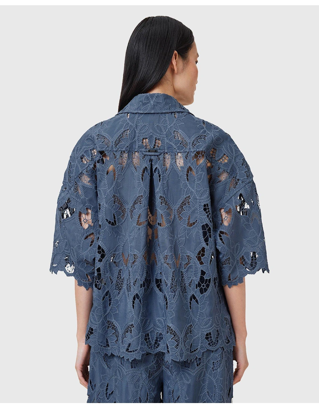Charli Embroidered Shirt - Light Blue