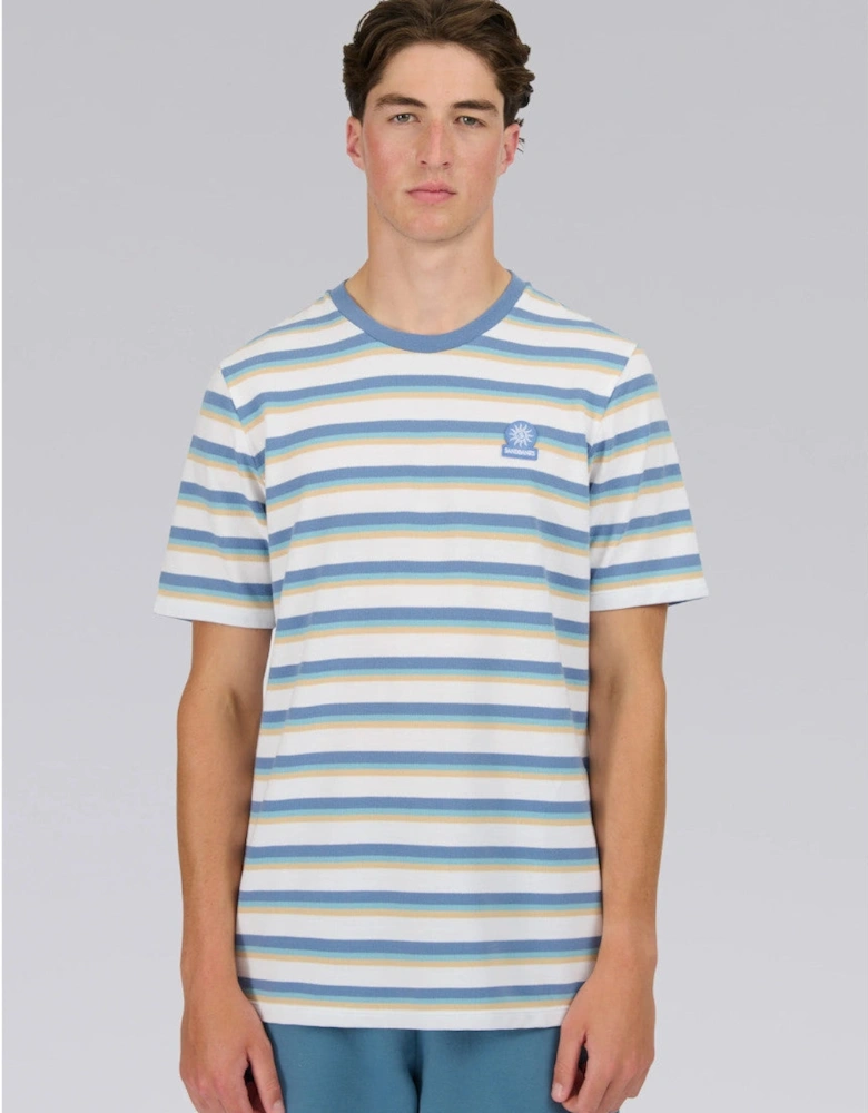 Tri-Colour Fade Stripe T-Shirt Multi