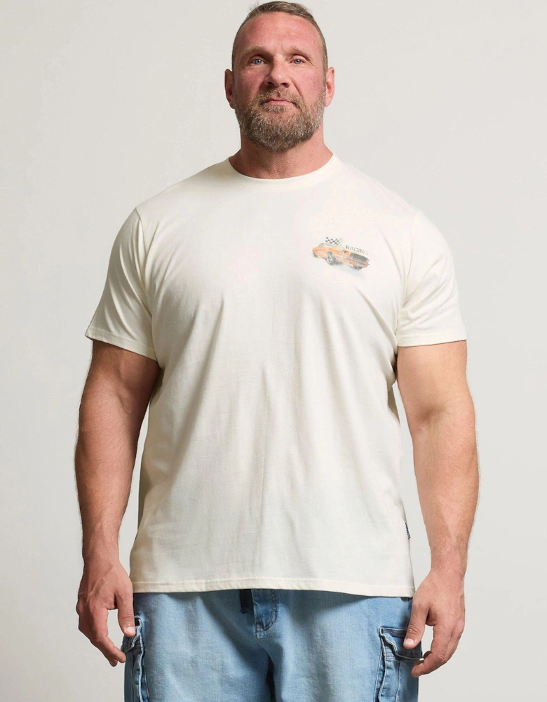 Racing Car Graphic T-Shirt - White