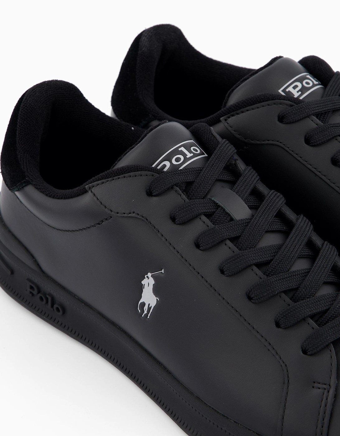 Heritage Court Leather Trainers - Black