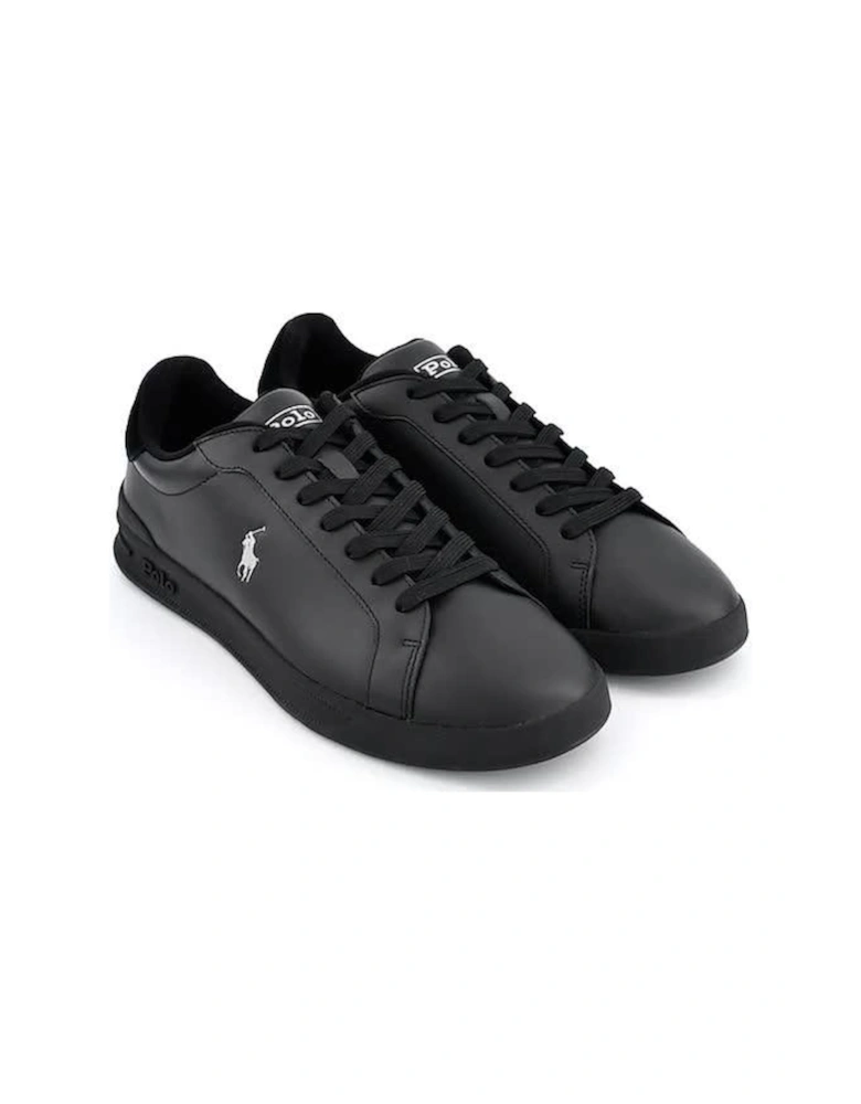 Heritage Court Leather Trainers - Black