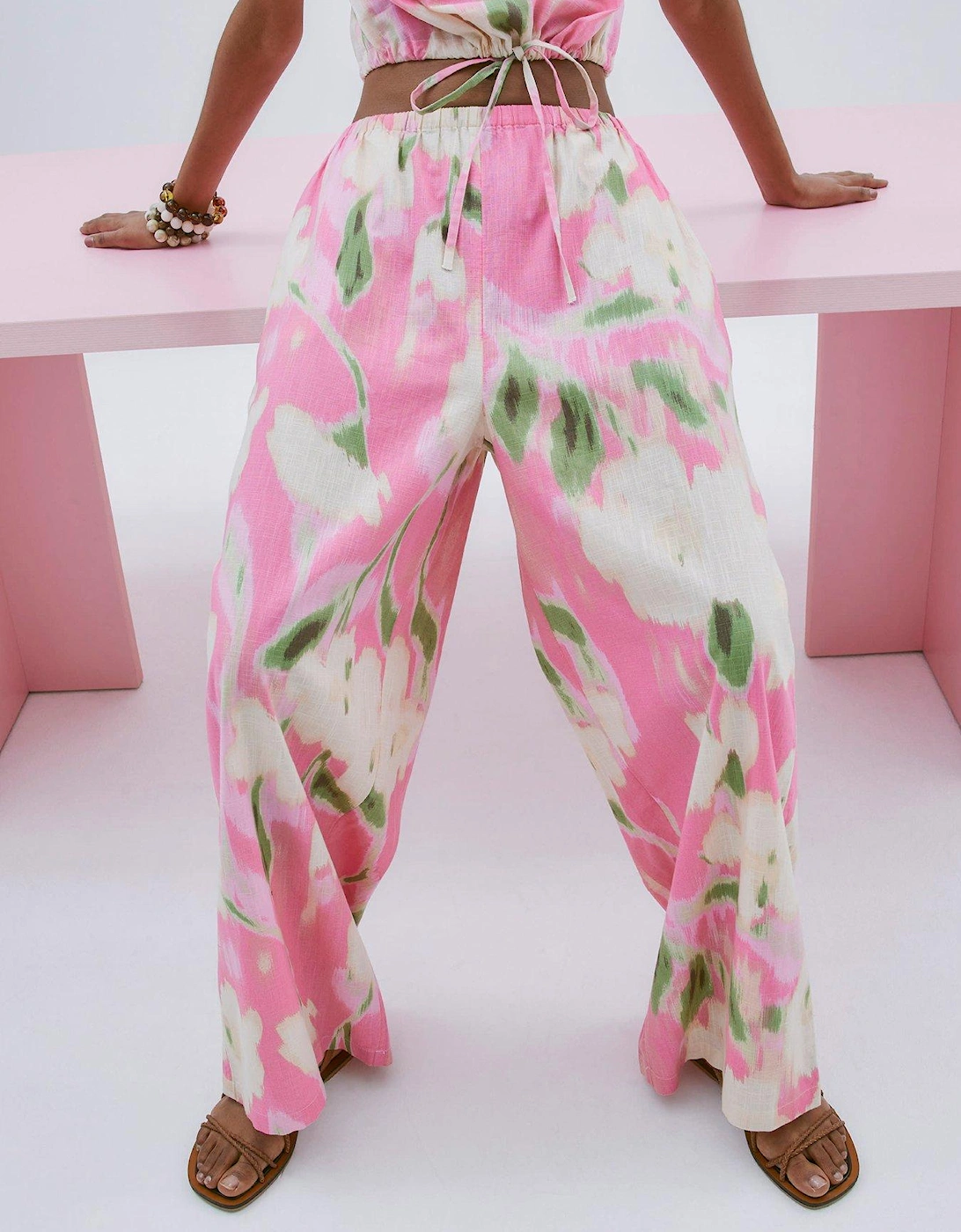 Linen Trouser - Pink, 2 of 1