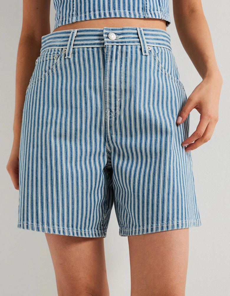 High-rise Baggy Shorts - Mischa Stripe Short