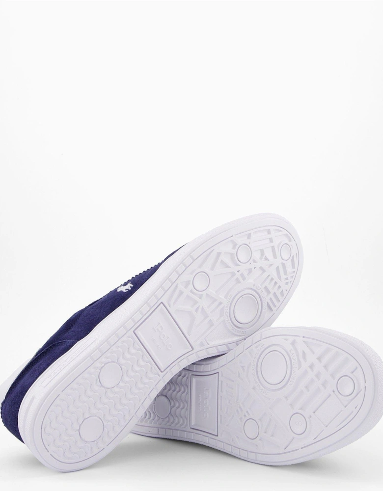 Heritage Court 110 Leather And Suede Trainers - Navy/White