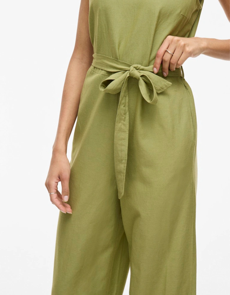 Prisilla O-neck Sleeveless Jumpsuit Sage