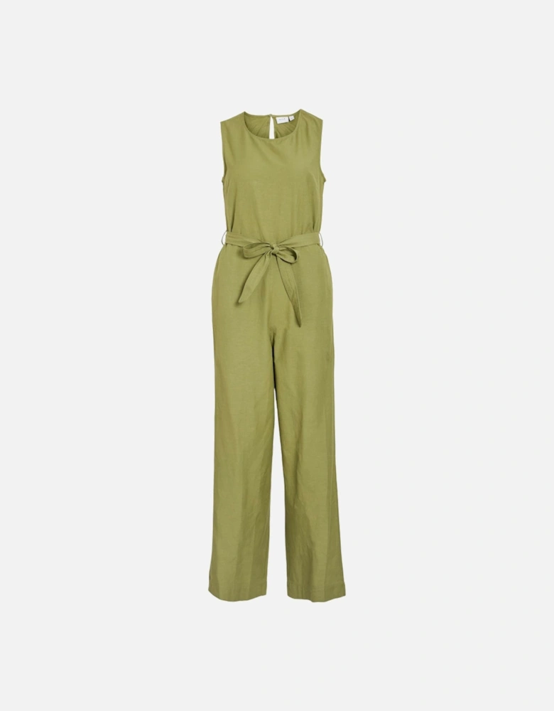 Prisilla O-neck Sleeveless Jumpsuit Sage