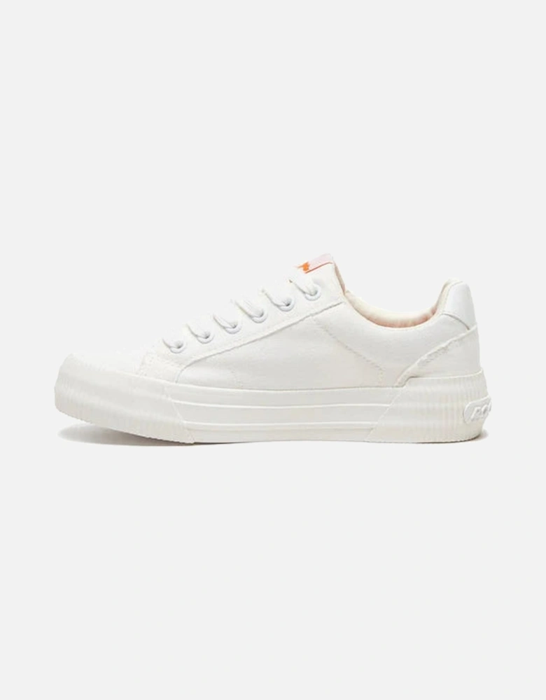 CHEERY Womens Canvas Trainers White