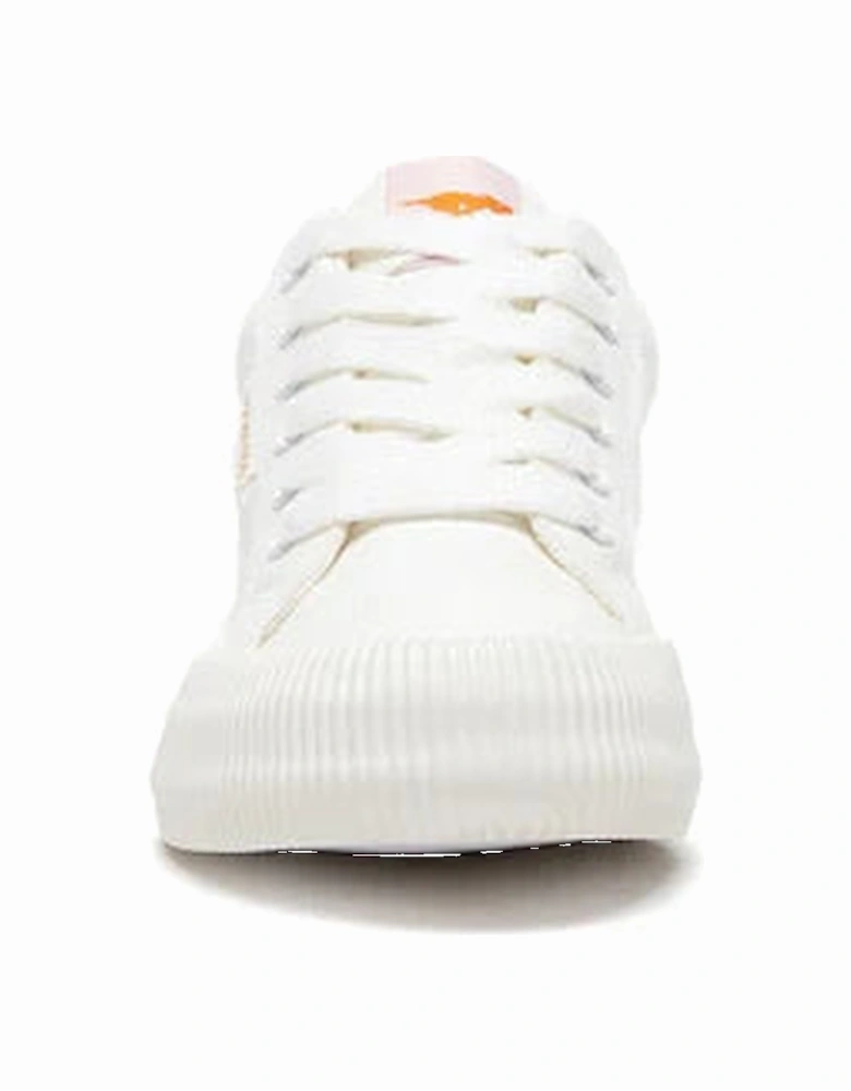 CHEERY Womens Canvas Trainers White