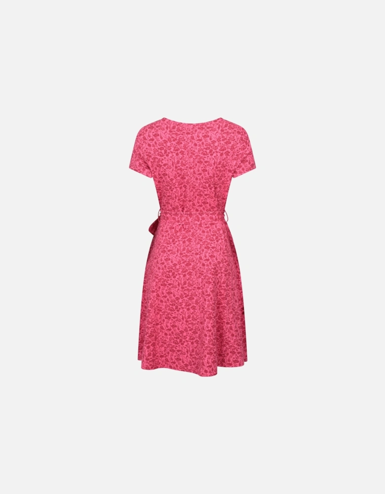 Womens/Ladies Santorini Hibiscus Jersey Wrap Dress