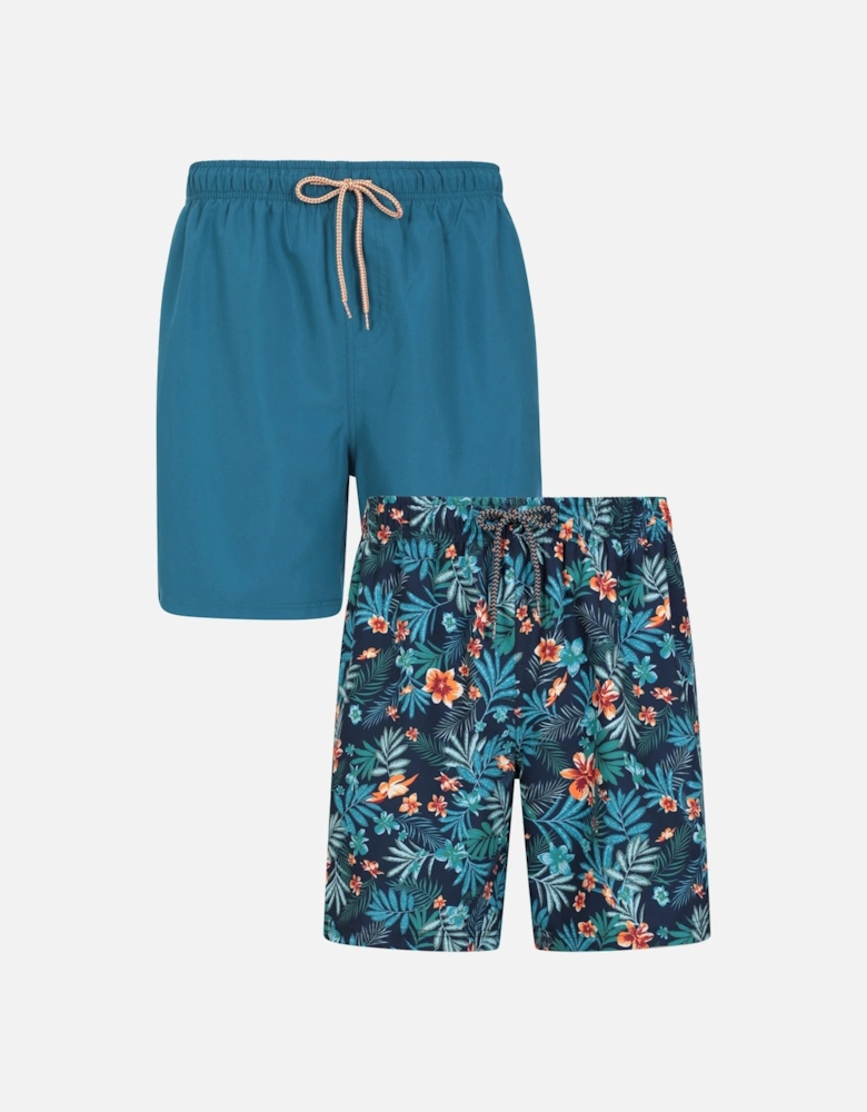 Mens Aruba Floral Swim Shorts (Pack of 2)
