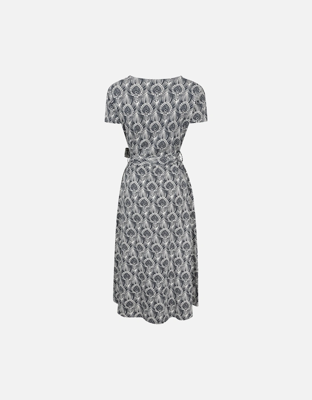 Womens/Ladies Santorini Peacock Feather Midi Wrap Dress