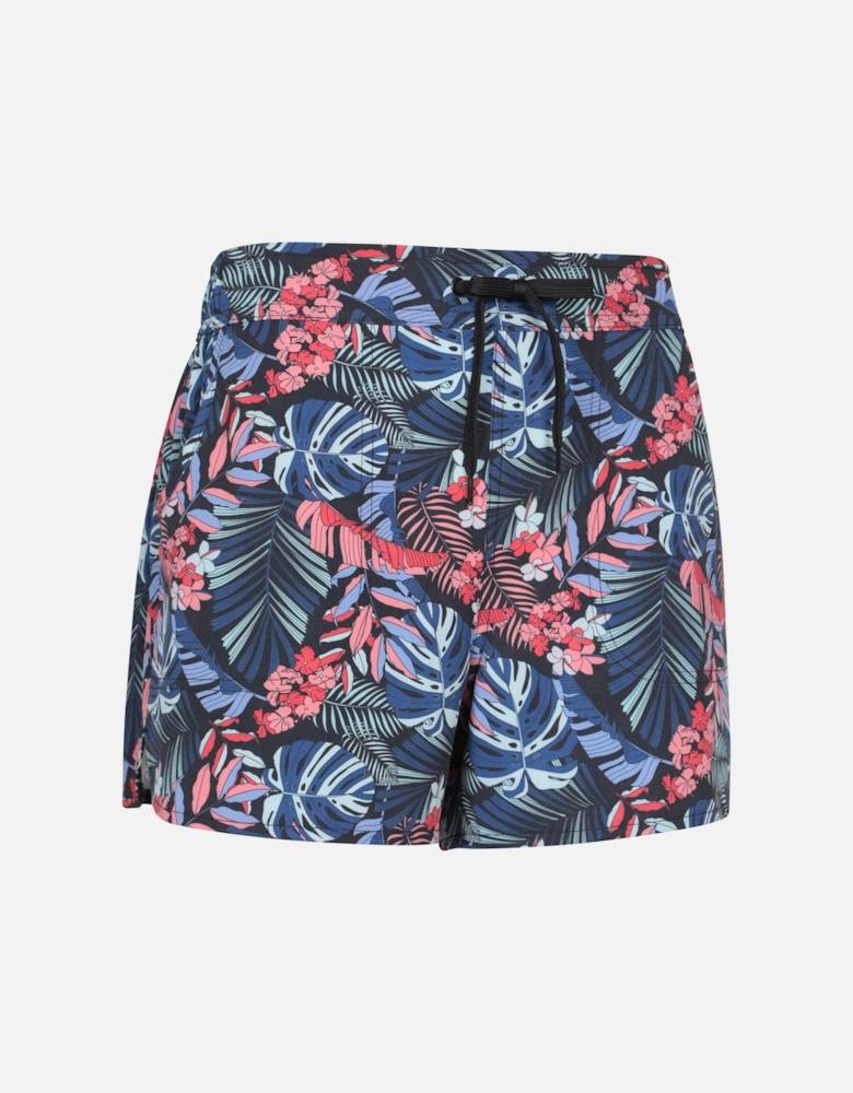 Womens/Ladies Leaf Print Stretch Boardshorts