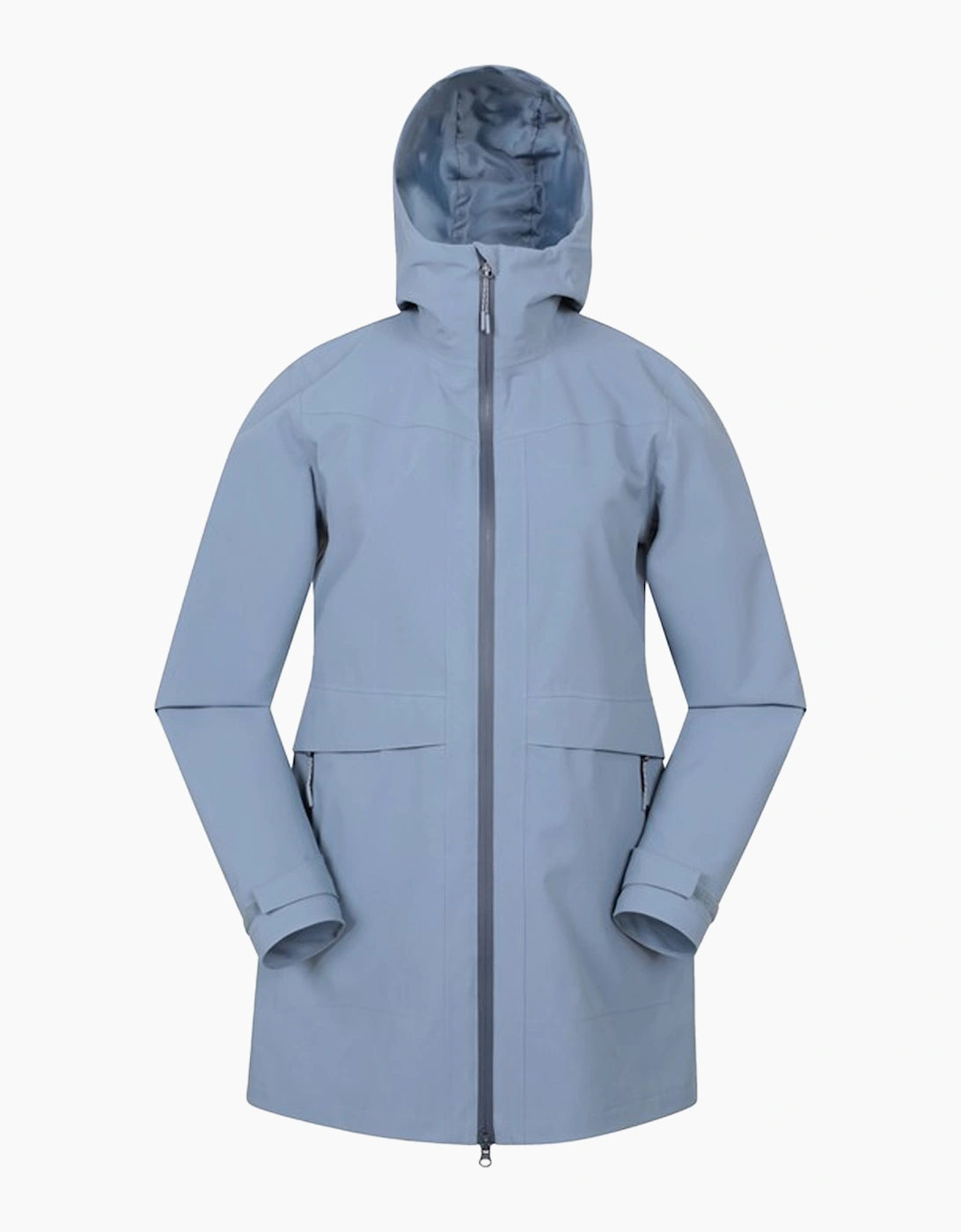 Mountain Warehouse Women's Blue / April Longline Waterproof Jacket - Size 6