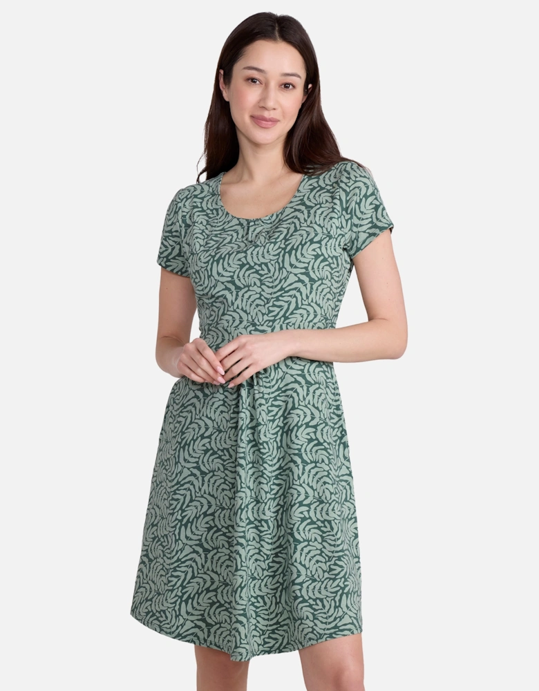 Womens/Ladies Orchid Leaf UV Midi Dress
