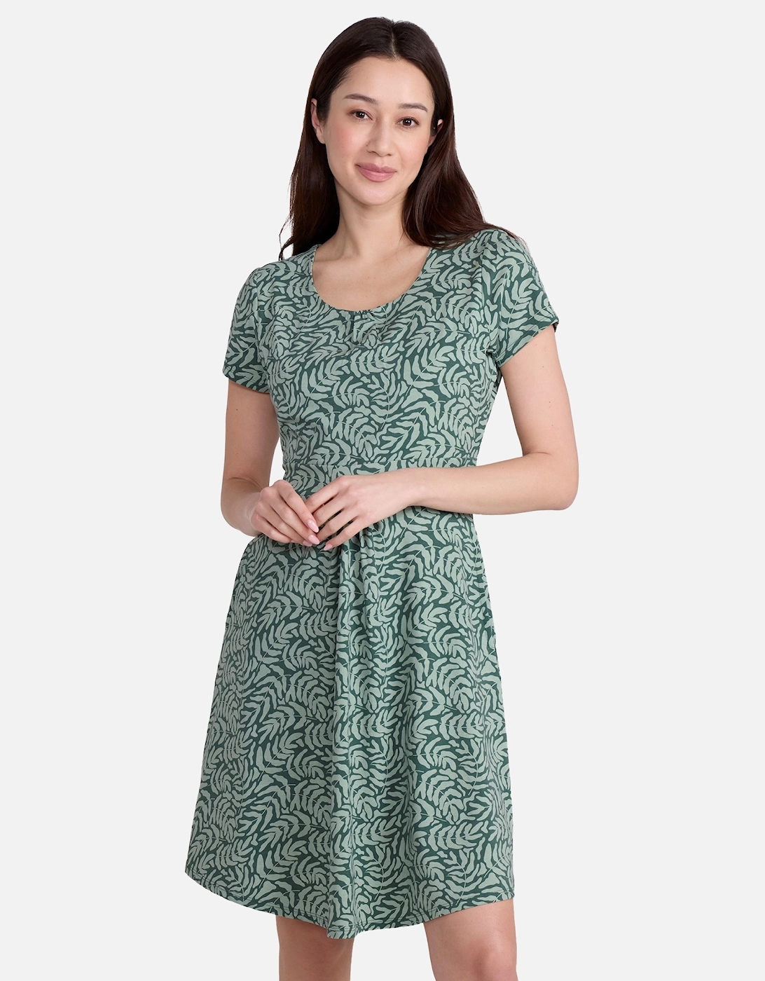 Womens/Ladies Orchid Leaf UV Midi Dress