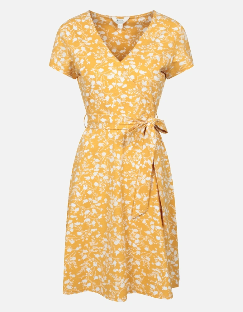 Womens/Ladies Santorini Leaf Jersey Wrap Dress
