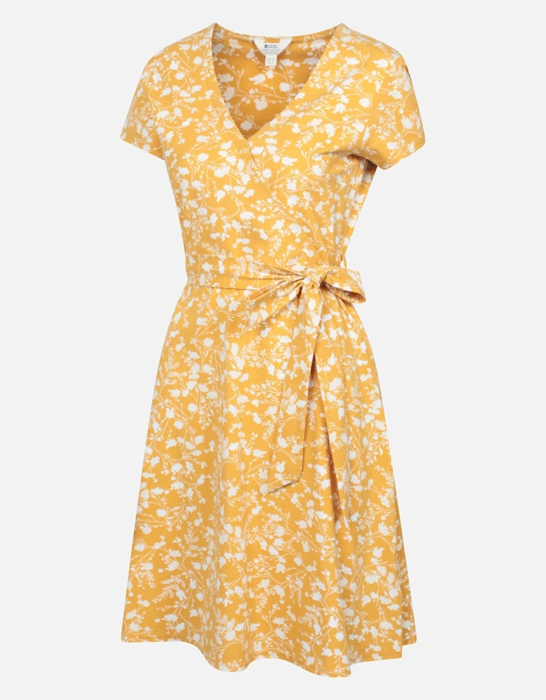 Womens/Ladies Santorini Leaf Jersey Wrap Dress