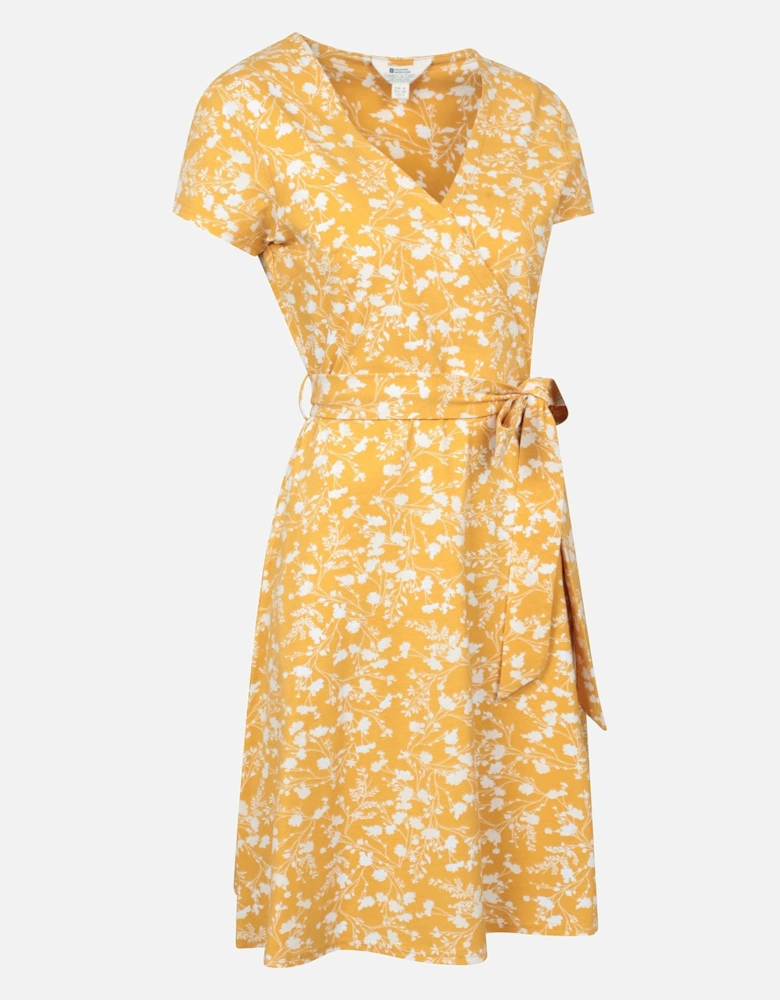 Womens/Ladies Santorini Leaf Jersey Wrap Dress