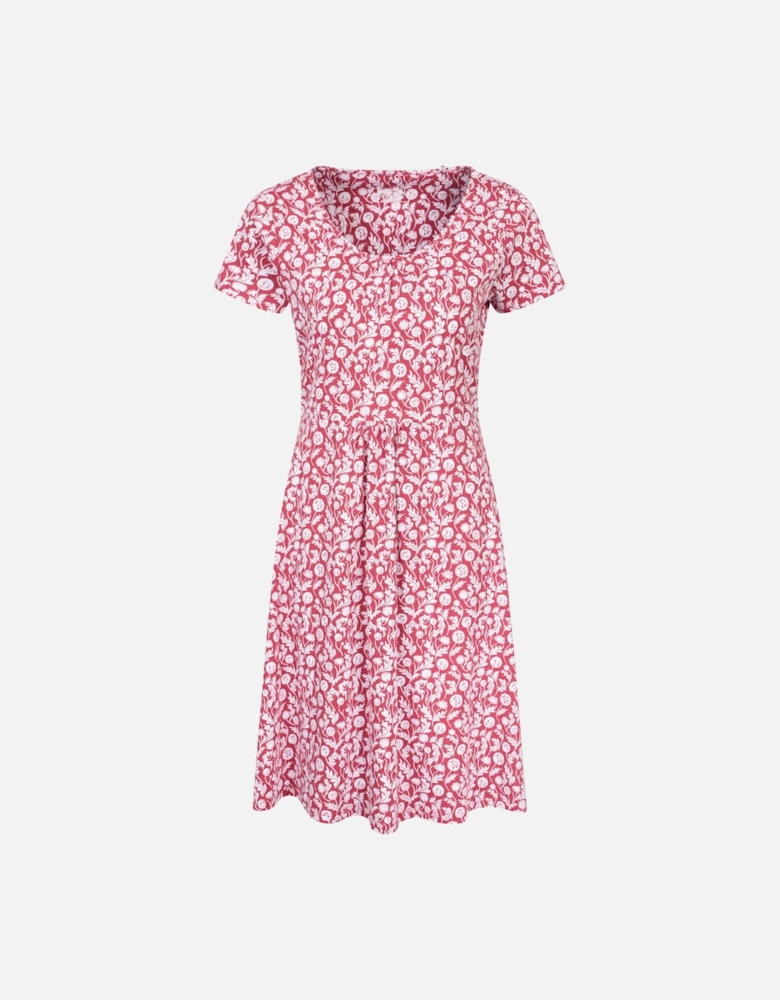 Womens/Ladies Essentials Lora Stripe V Neck Skater Dress