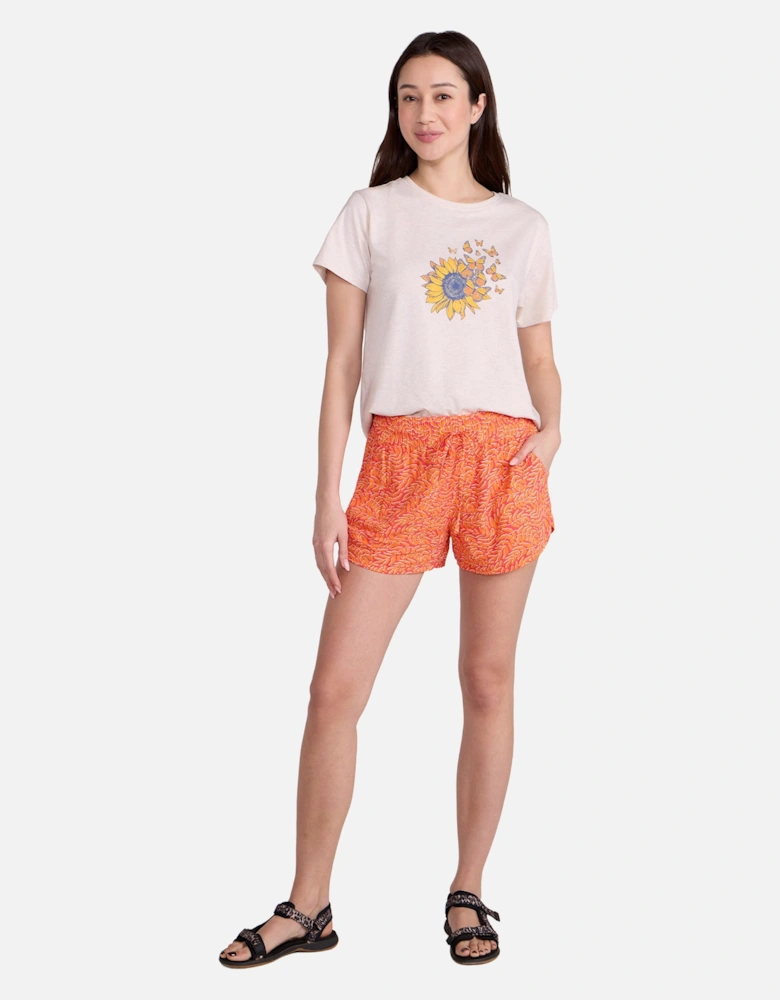 Womens/Ladies Vibe Leaves Shorts