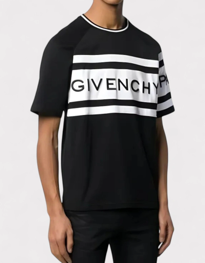 Slim Fit Band T-Shirt Black