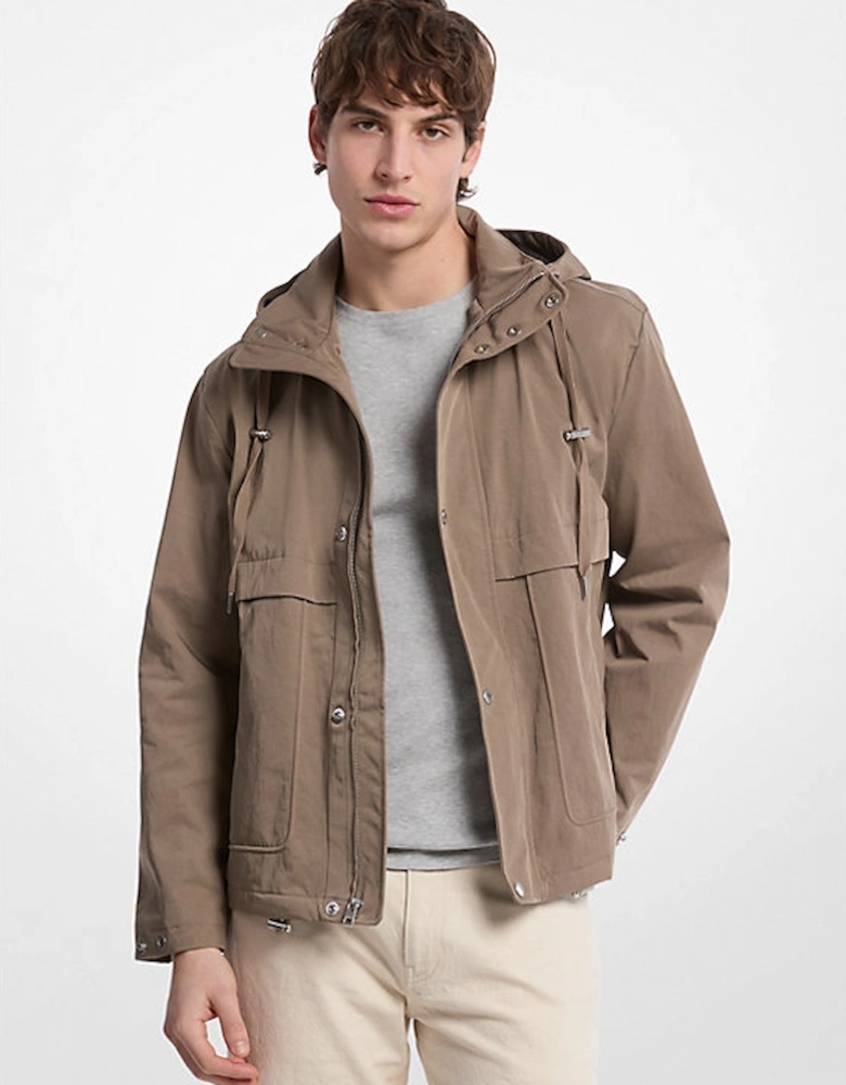 Nylon Twill Windbreaker Jacket