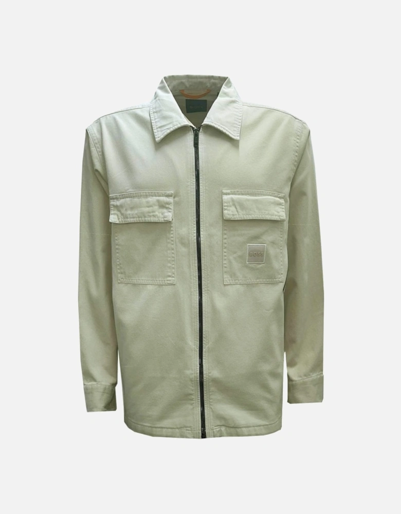 Men's Beige Lovel Zip Overshirt