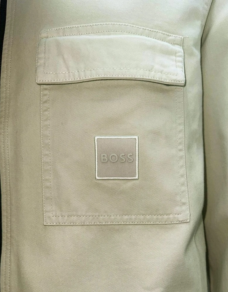 Men's Beige Lovel Zip Overshirt