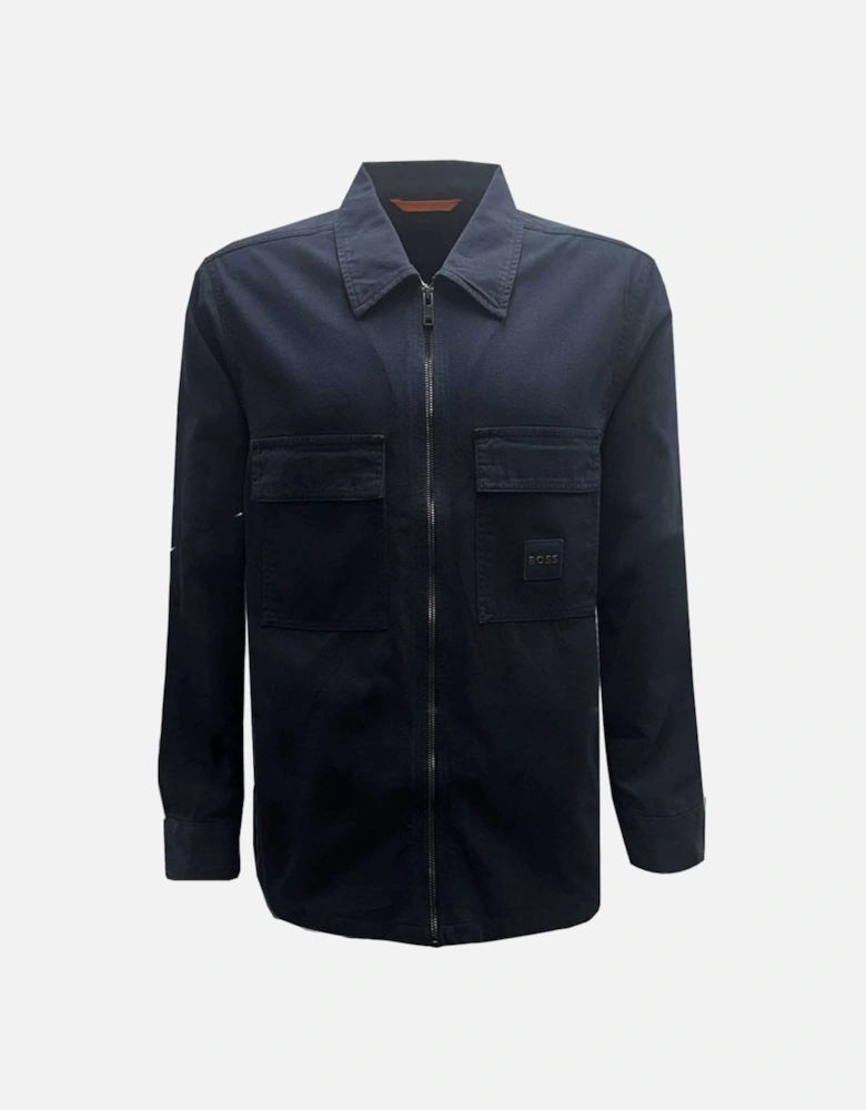 Men's Navy Lovel Zip Overshirt